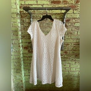 White Kaari Blue dress with tie in back. Lightly worn